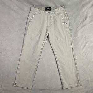 Oakley Men’s Take 2.5 Golf Pants 34x30 Light Grey Performance Stretch Flat Front